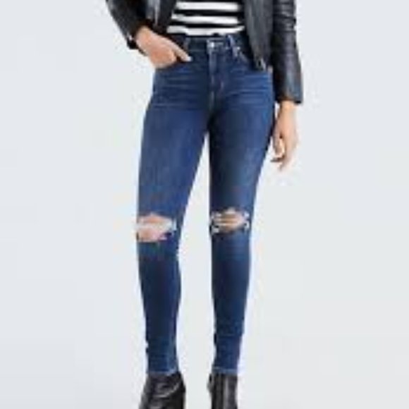 Levi's 721 Hi-Rise Skinny Distressed Jean-32 - Picture 1 of 8